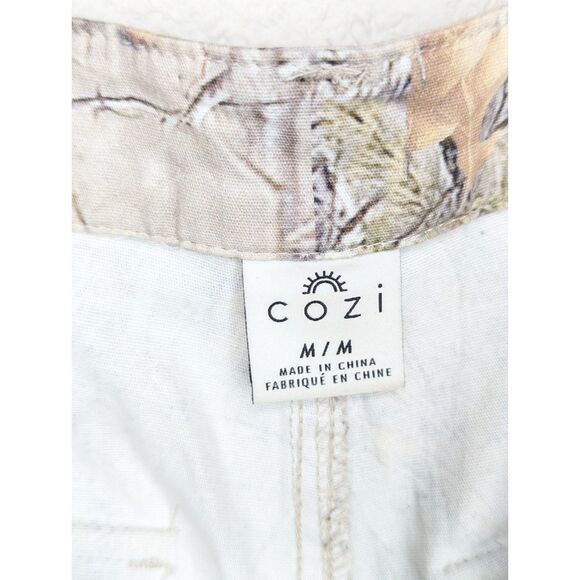 Cozi Footlocker Camo Cargo Pants Brown Tree Size Wms M Wide Leg Casual Stretch - Picture 7 of 10